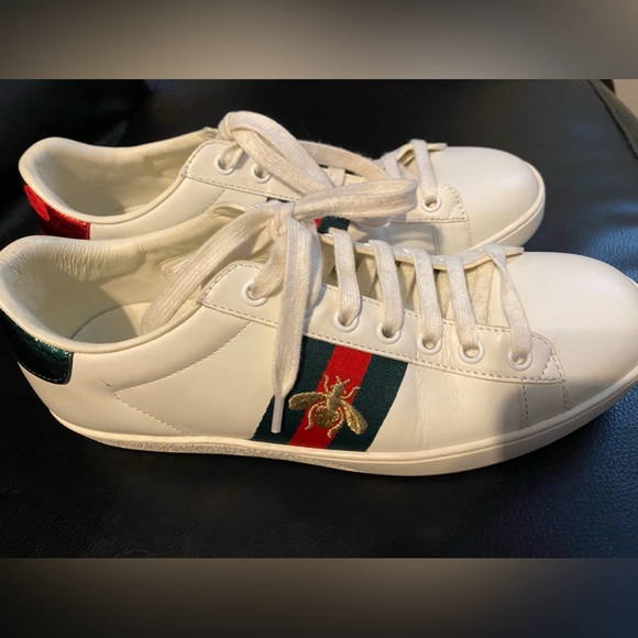 Gucci Ace Bee White Sneakers size:7 check the code inside. - Picture 9 of 16